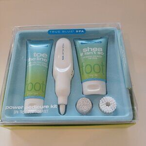 Rare TRUE BLUE Spa BBW Power Pedicure Nail Kit Shea It Ain't So Foot Cream